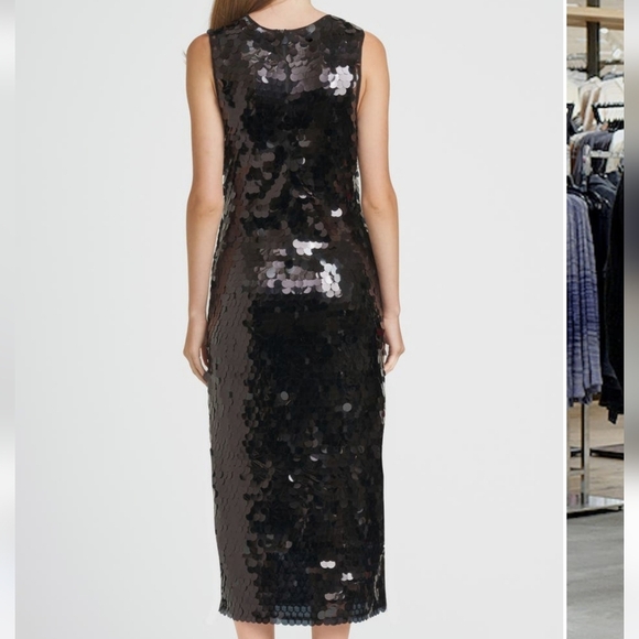 WAYF NWT BLACK DISC SEQUIN DRESS XL - Picture 3 of 15